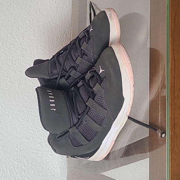 Jordan Shoes Girls Gray And Light Pink Jordan High Tops 3c Poshmark